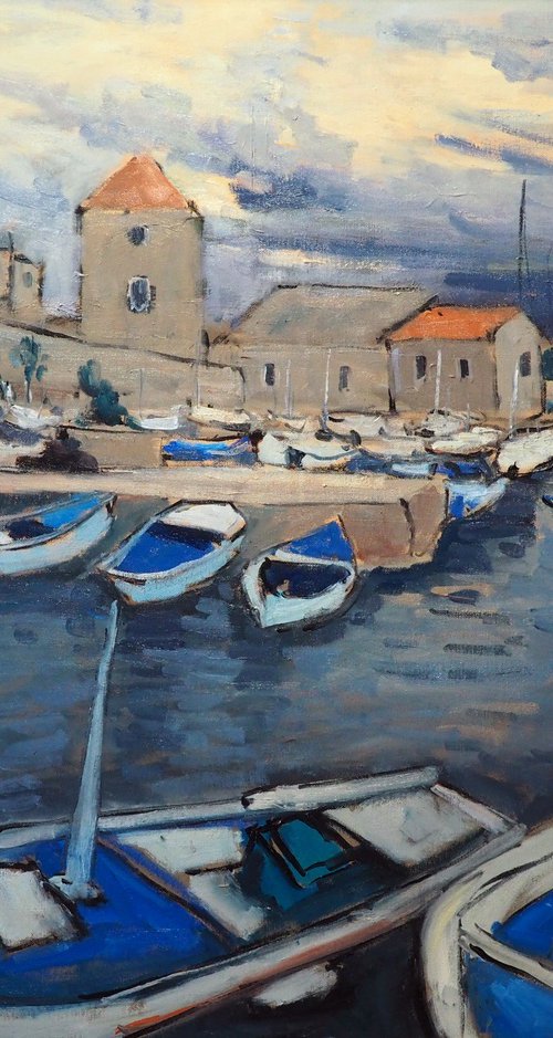 Harbour at dusk by Yuanyuan Liu