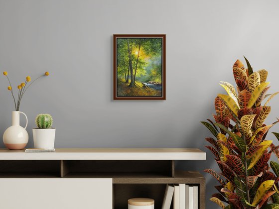 Forest Glow by the River