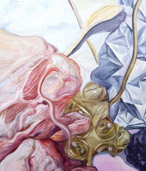 Poppies and Artichoke Flower