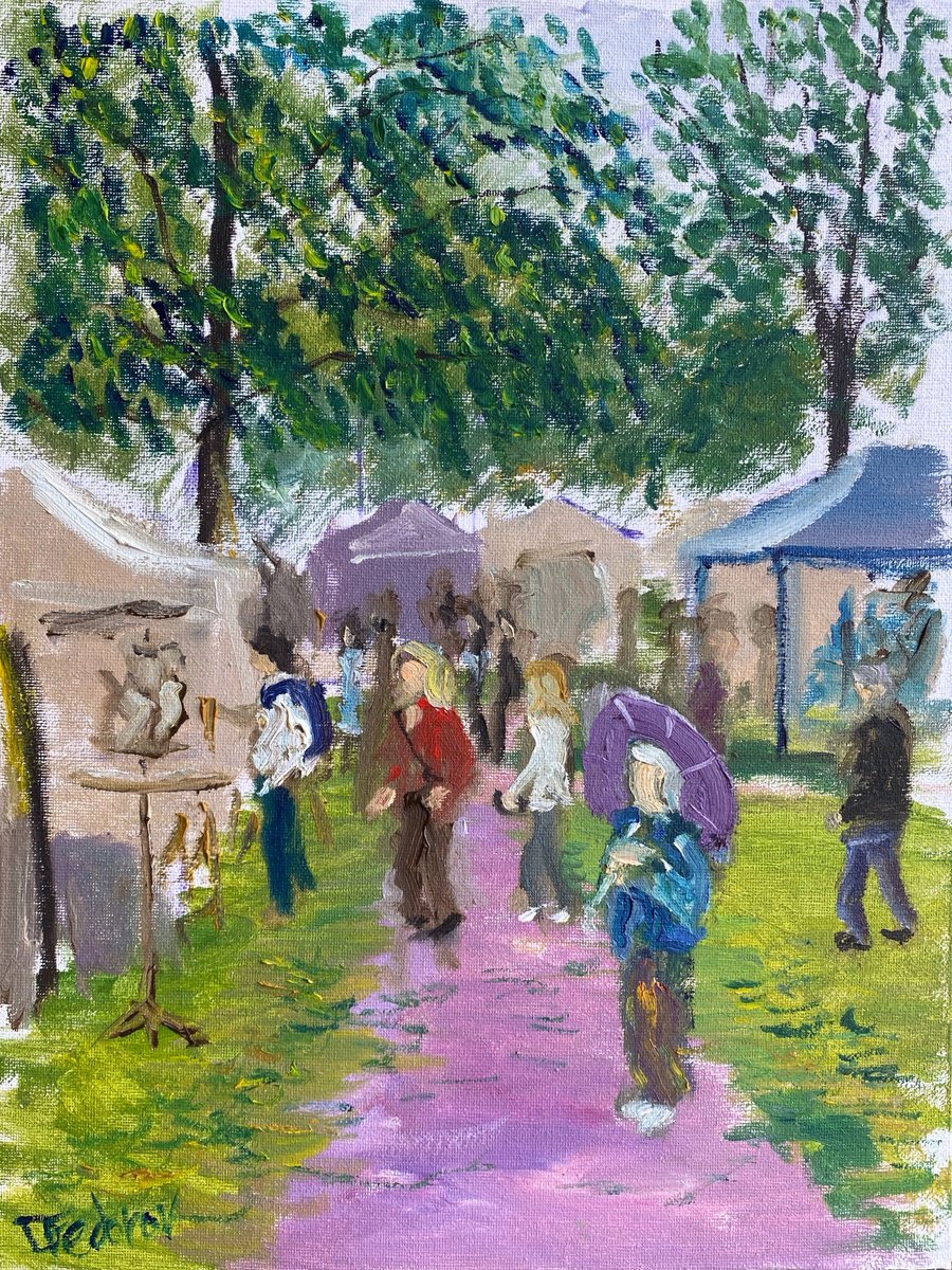 People walking at art festival by Dmitry Fedorov