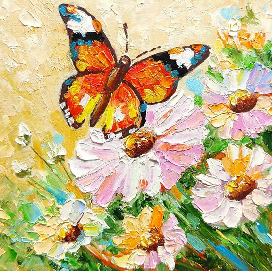 Butterfly painting framed