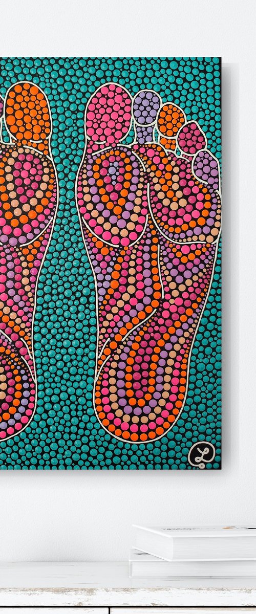 Psychedelic Footprints by Oxana Lazari