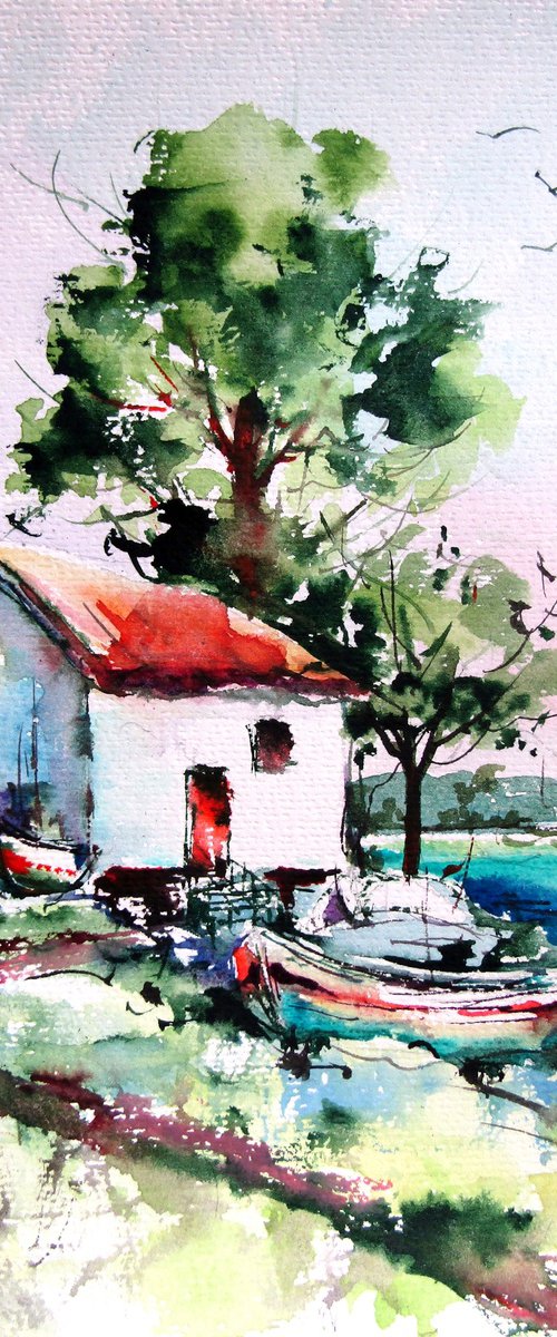 House with boats by Kovács Anna Brigitta