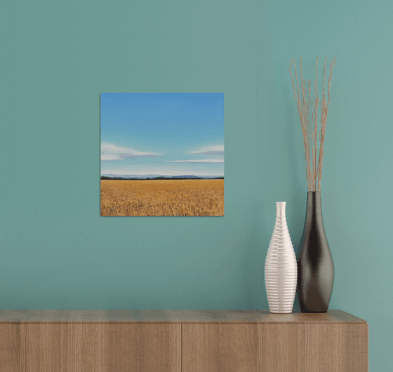 Wheat Field - Blue Sky Landscape