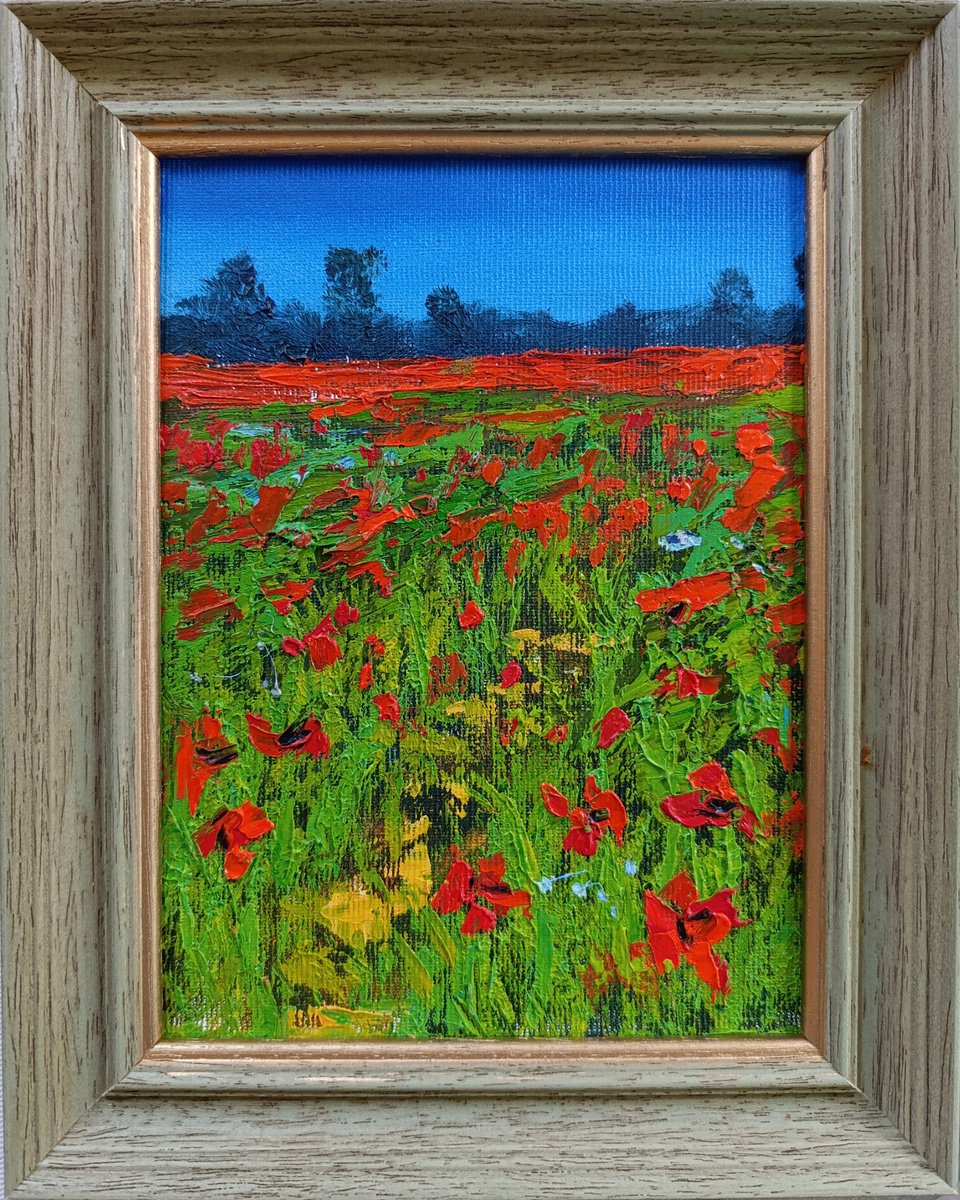 Field Of Poppies By Salana Art / Svetlana Samovarova, 8 X 10, Artwork For Sale On Artfinder