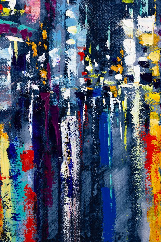 Abstract cityscape .Night city