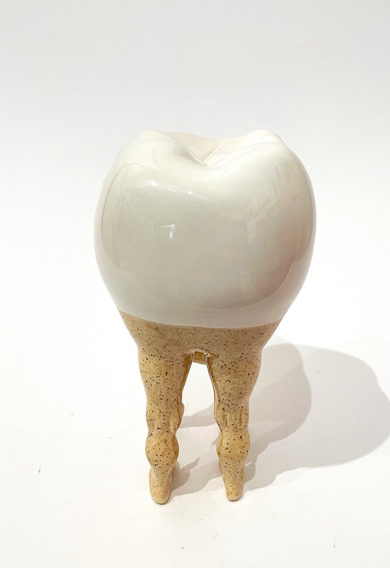 Artistic Tooth with Dotted Legs