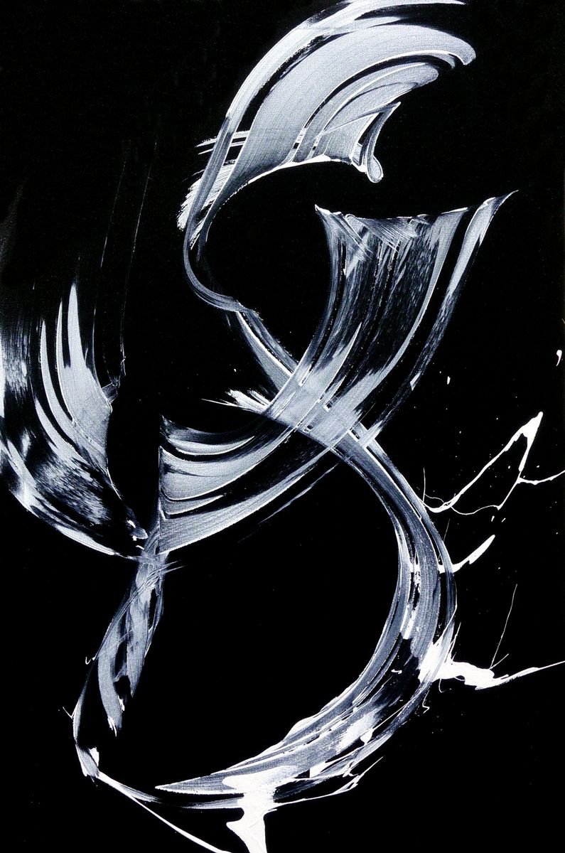 Expressive Abstract Acrylic Painting By Newel Hunter, 24 X 36", Tear In The Fabric, Original Artwork