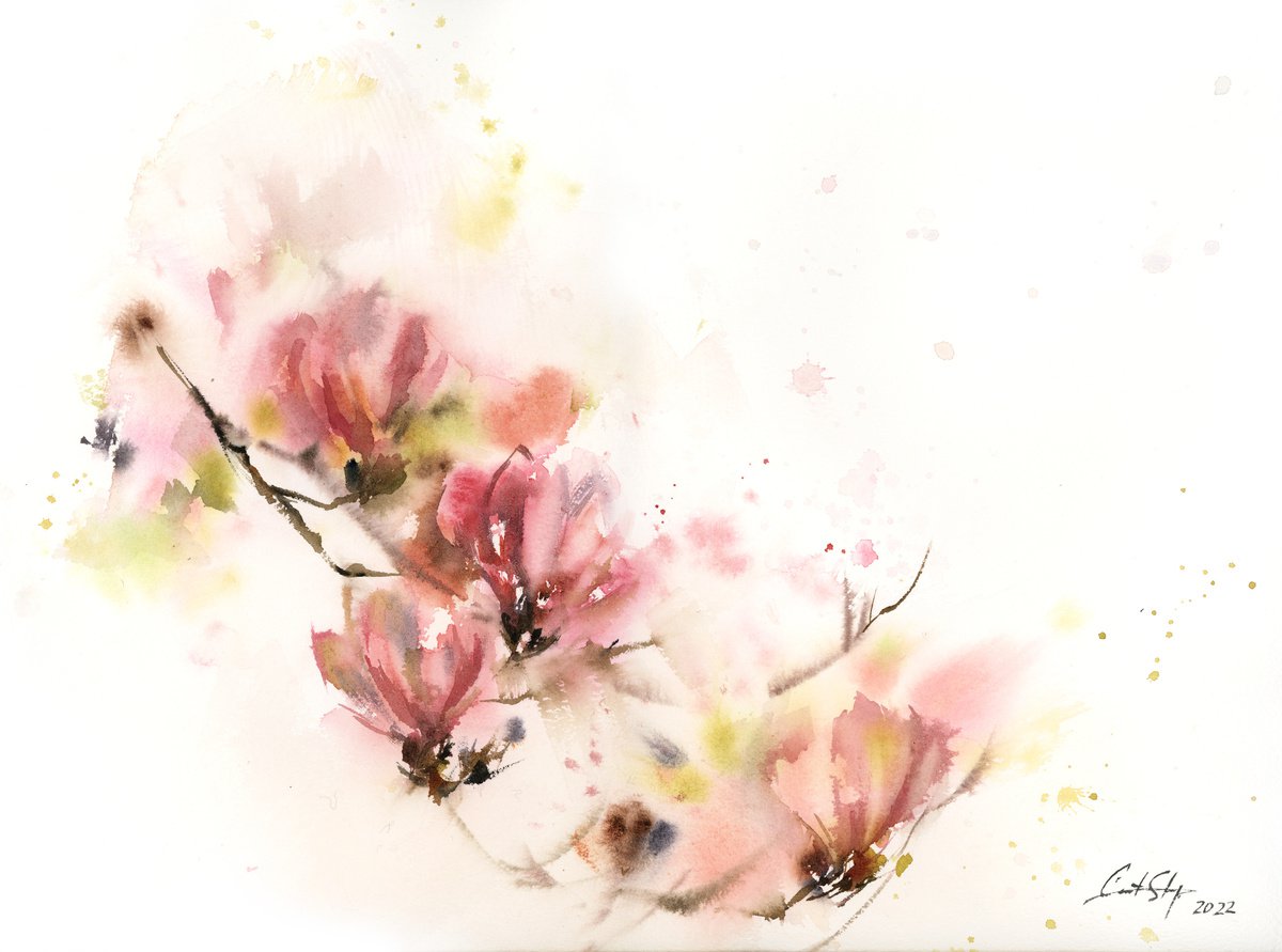 Magnolia Flowers by Sophie Rodionov