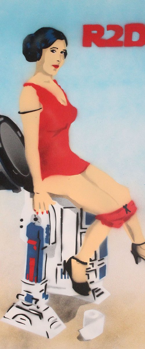 R2D2P (ON A BOX CANVAS). by Juan Sly