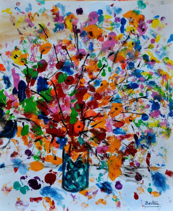 Le bouquet effervescent / 16,33 x 19,65 in / 41,5 x 50 cm