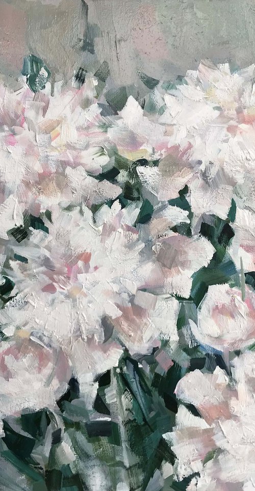 Peonies for you. 2. one of a kind, handmade artwork, original painting. by Galina Poloz