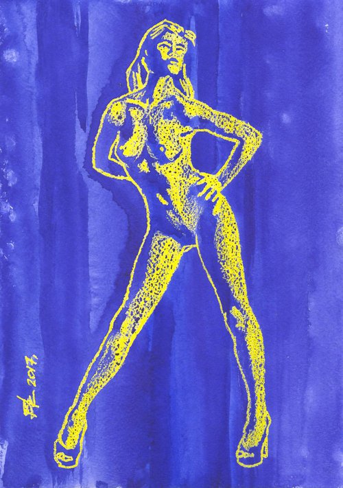 Nude on citric . 21X29.5cm by Vitaliy Koriakin