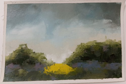 Small abstract landscape painting 4 by Marinko Šaric