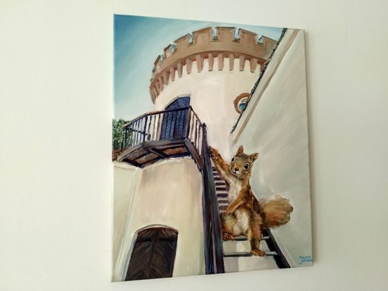 Squirrel On The Stairs