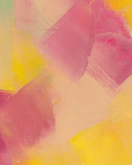 Pink and yellow abstract poetry of colors.