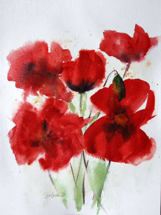 Poppies  / ORIGINAL PAINTING