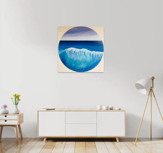Ocean wave, skyline