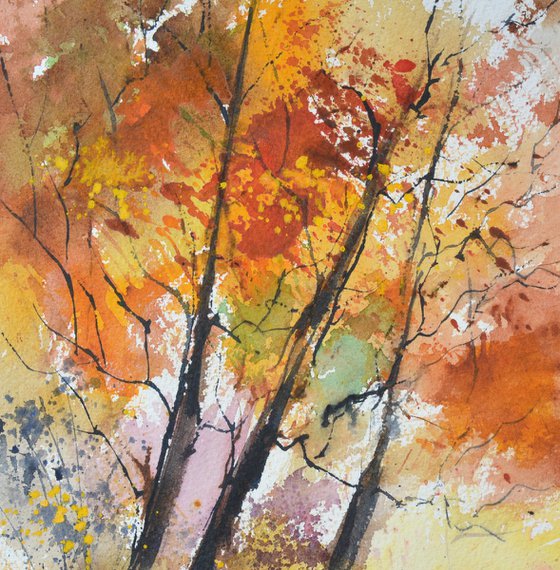 Autumn leaves  - watercolor