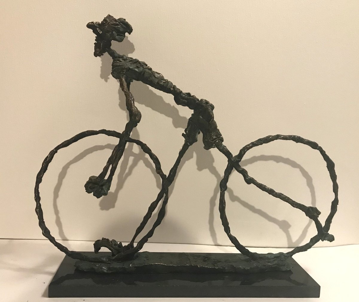 Surrealistic Portrait Bronze Sculpture By Toth Erno, 16 X 15", Messenger, Original Artwork