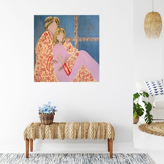 Mother Daughter Painting