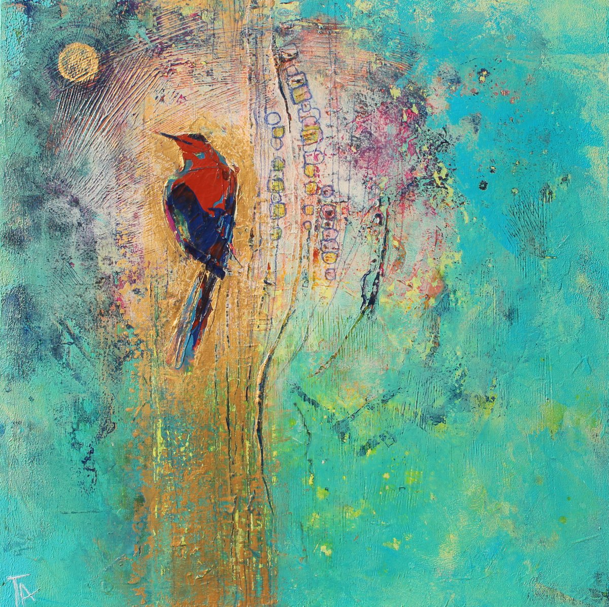Abstraction with a bird by Tatyana Ausheva