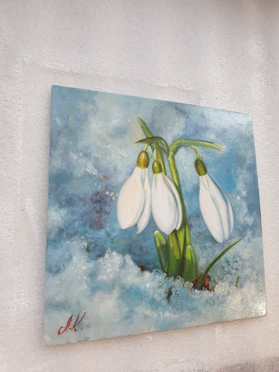 "Hello from May.  "  flower  liGHt original painting  GIFT (2021)