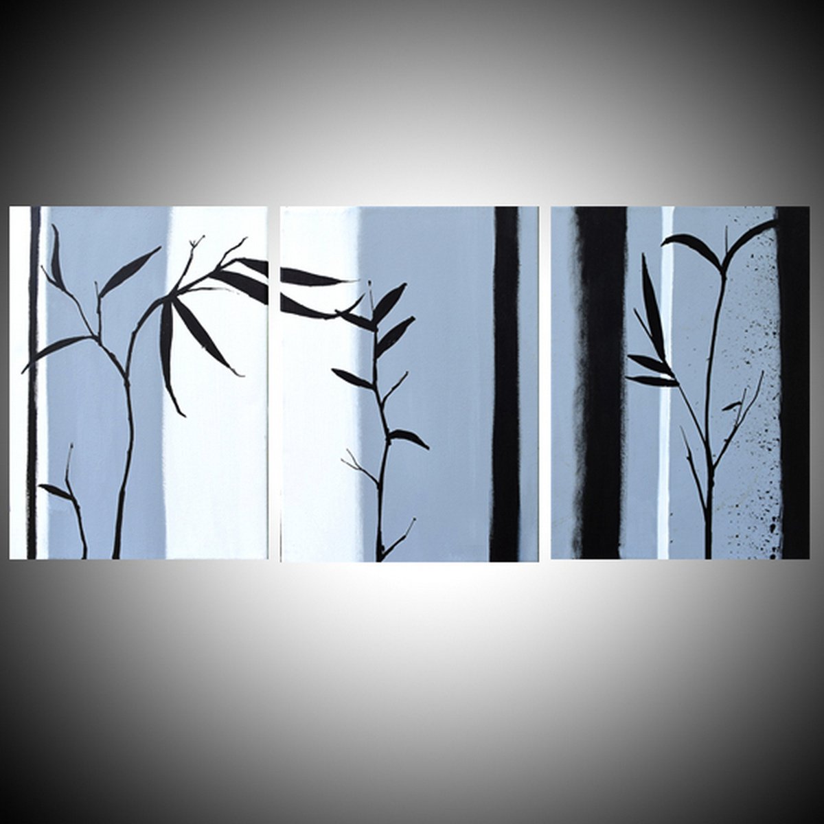triptych black and white 3 panel wall art color Artfinder