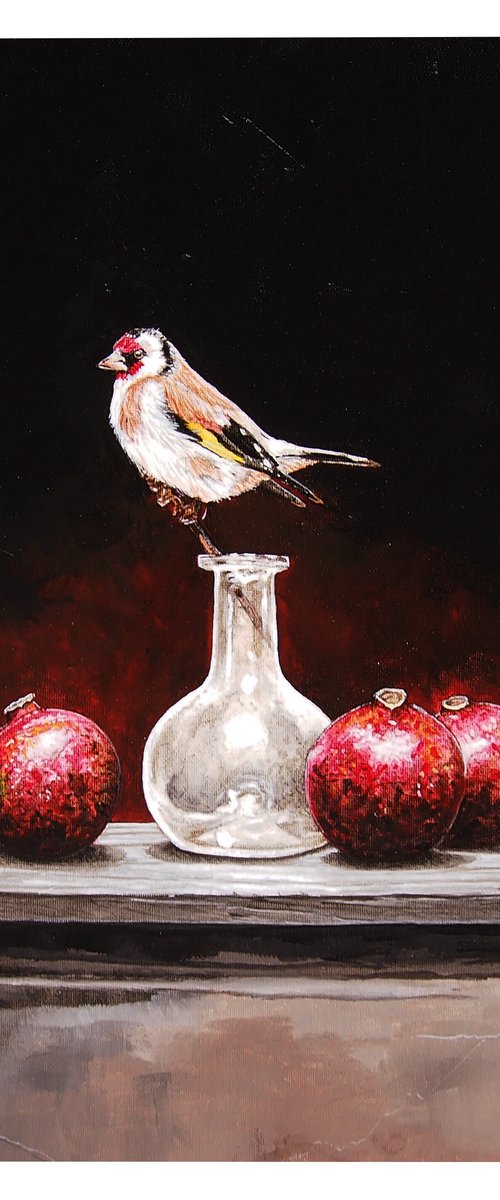 Bird and vase by Stuart Roy