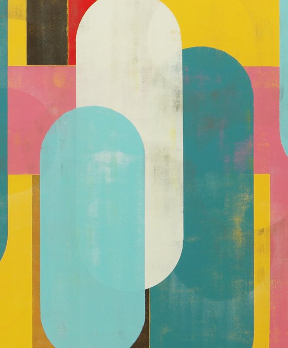 Extra Large Painting - Traffic Pink XL - 180x90cm - Acrylic on canvas - Ronald Hunter -2o
