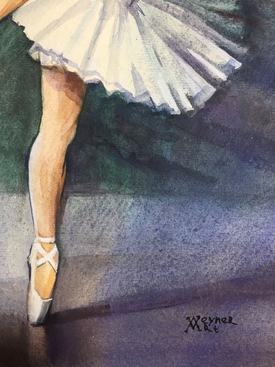 Ballerina Galina Ulanova. Dancing ballerina