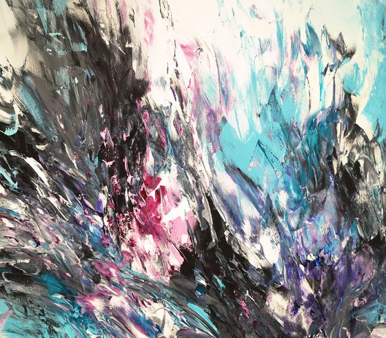 Lavender Turquoise Abstraction D 1