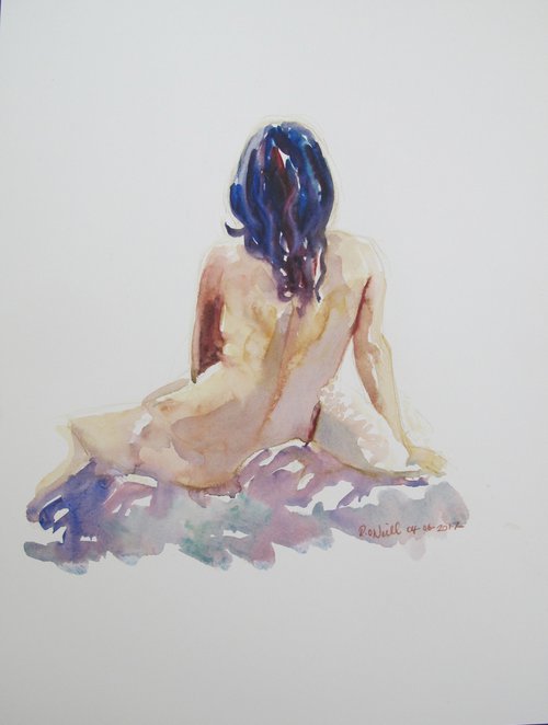 seated nude back view by Rory O’Neill