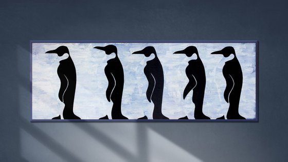 Five penguins