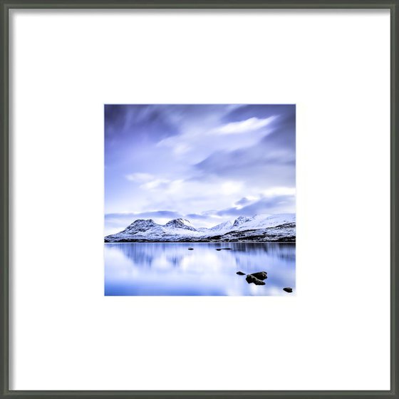 Assynt Blues - Blue and White  - Snow and Ice - Winter in the Scottish Highlands