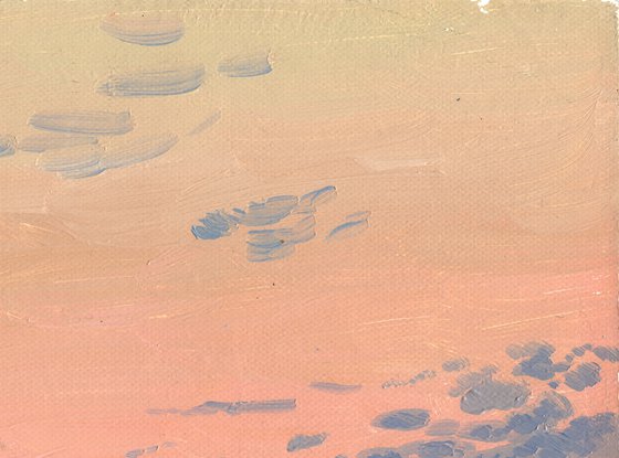 Sunset. Russian field