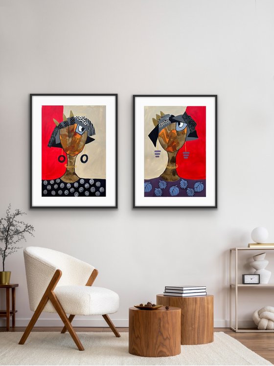 Boldly Herself (Diptych)