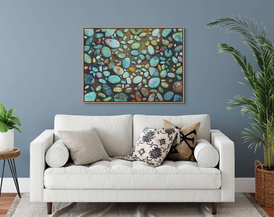 Sun Soaked Beach Rocks