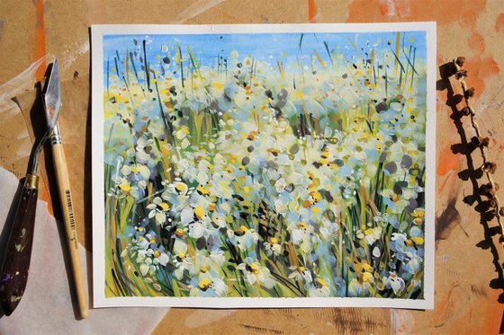 Daisies field and smell of summer