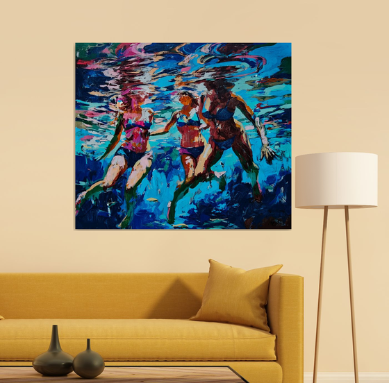 Under the clear water