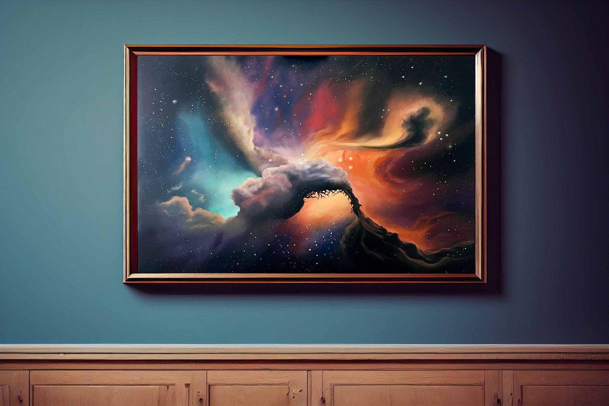 Abstract Oil Painting By Simona Nedeva, 36 X 24", Agape, Original Artwork