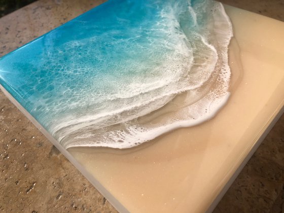 White Sand Beach - Cherish this moment - Seascape Painting Gift idea