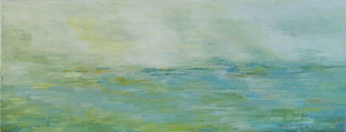 Gray Green Landscape By Therese O
