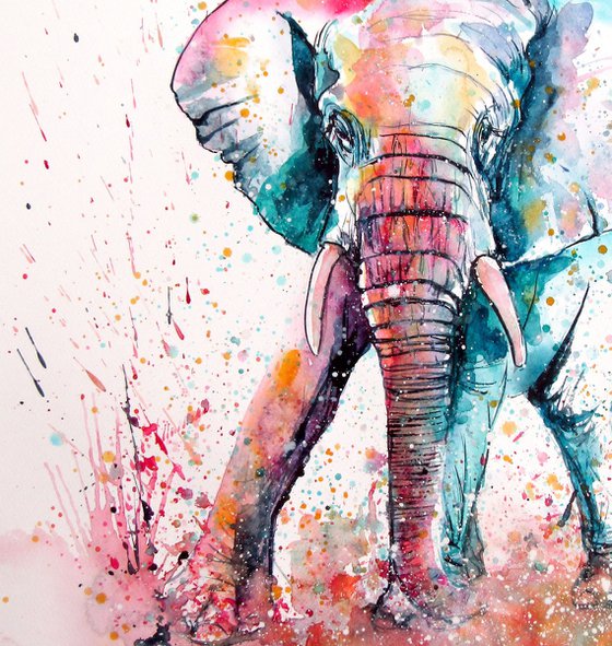 Playful elephant II