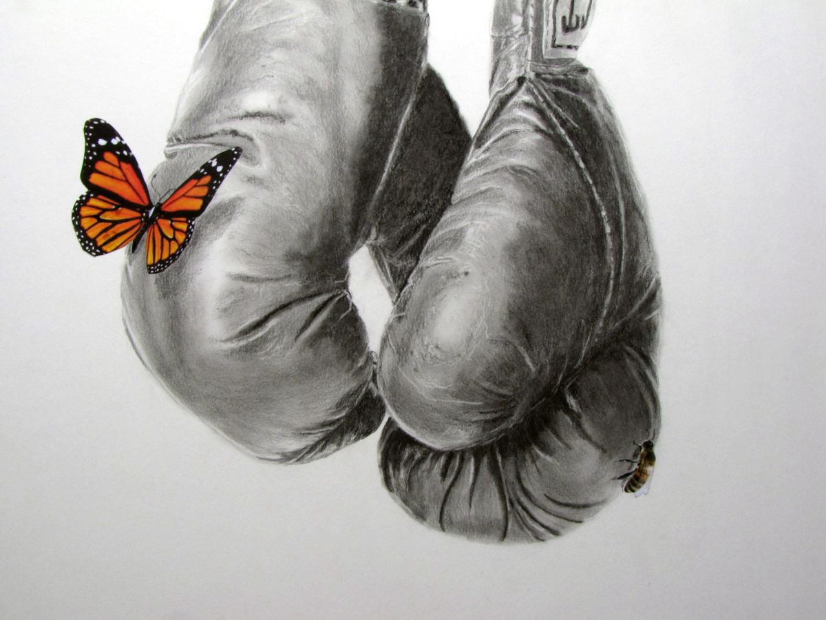Float Like A Butterfly Sting Like A Bee Drawing By Raffaella Bertolini Artfinder