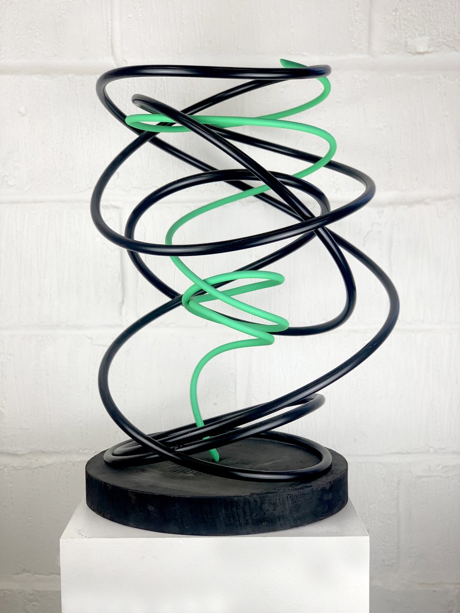 Green in Black Spiral by Mark Beattie