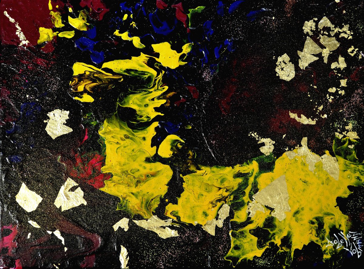 Abstract Acrylic Painting By Isabelle Vobmann, 16 X 12, It