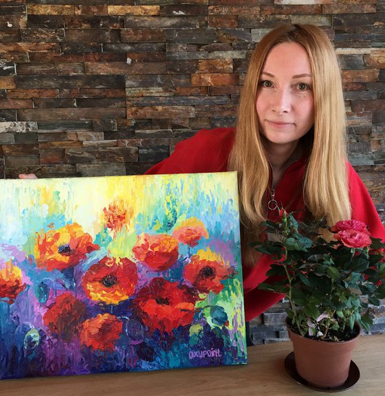 "Poppies" flower painting