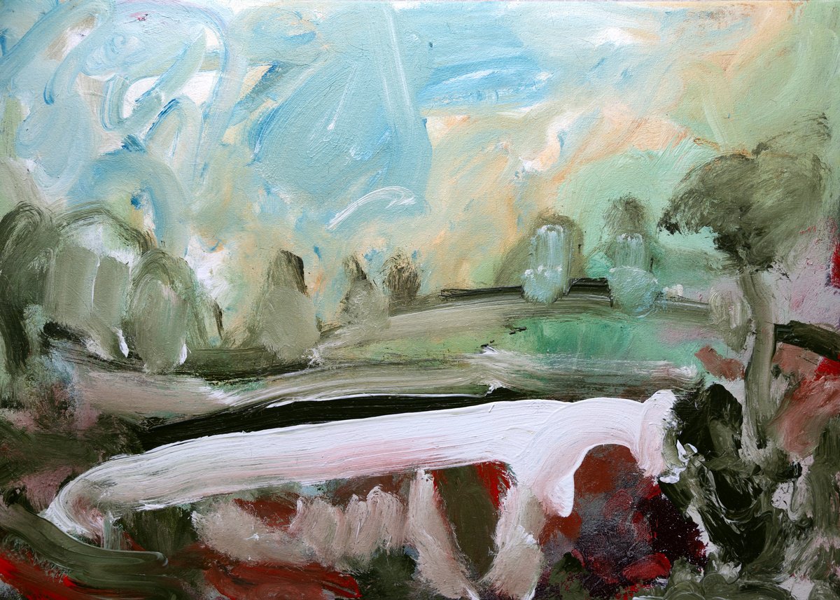 Autumn Distance 2 By Elizabeth Anne Fox, 31 X 24, Artwork For Sale On Artfinder