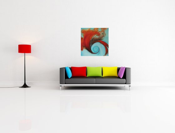 Red and Turquoise